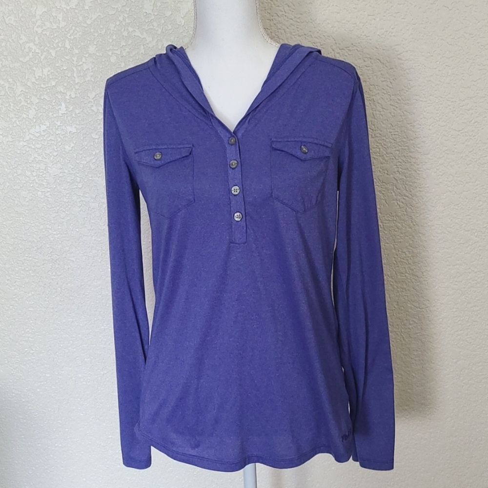 Marmot blue top with hood, M